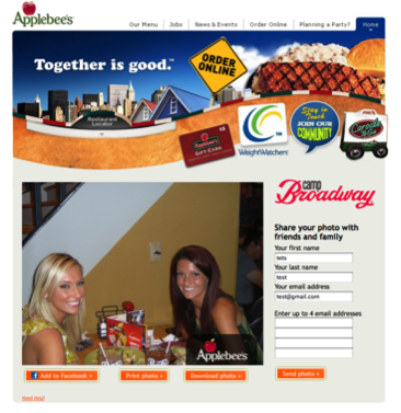 Camp Broadway photos taken at the Times Square Applebees Applebees Restaurant Camp Broadway Microsite Photo