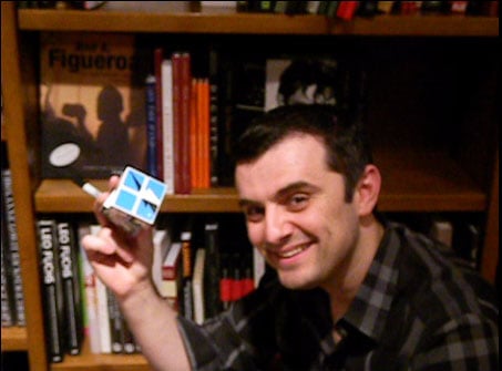 GaryVee holding the Picture Marketing cube