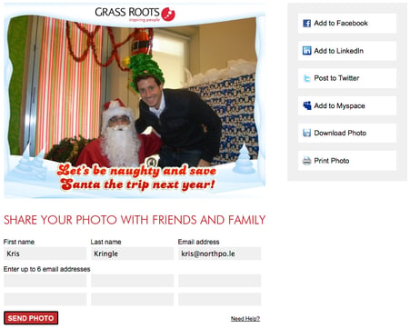 Holiday Party Microsite Photo Activation Holiday Party
