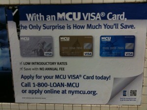 QR Code on Municipal Credit Union Ad