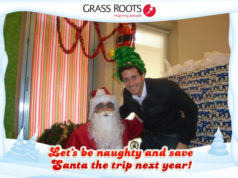 Photo with Santa Grass Roots Group Holiday Party with Santa